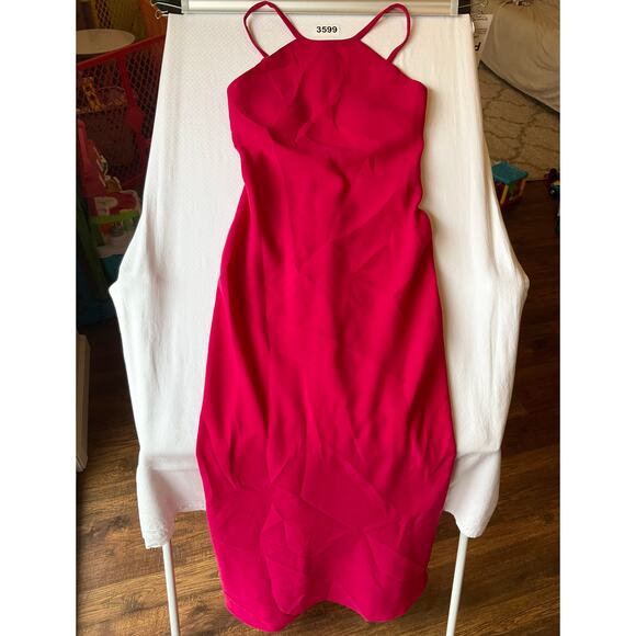 Calvin Klein Women Cocktail Dress size 2 Maxi Sleeveless Padded Chest Slim Pink - Picture 2 of 10